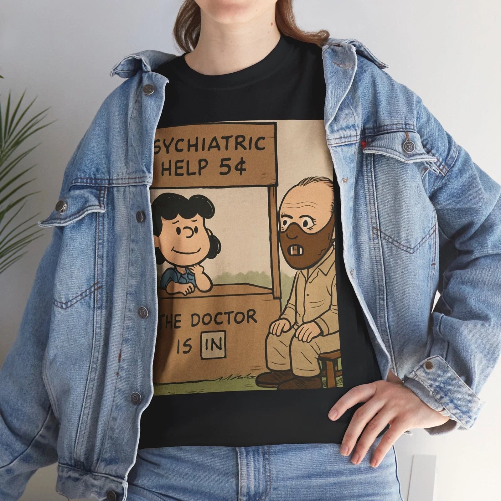 Hannibal Lecter Get's Lucy's Advice Psychiatric Help Unisex Tee Unisex P Unisex , , , Long Sleeve Tee