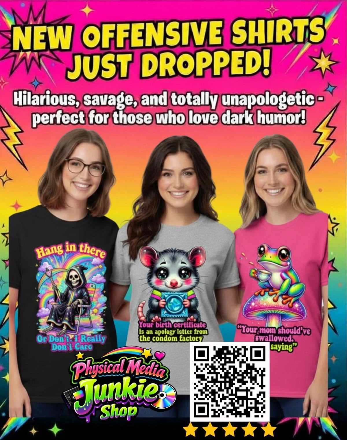 90's Aesthetic Unhinged Kitsch Retro Neon Toxic Dark Humor Sarcastic Unisex , , , Long Sleeve Tee