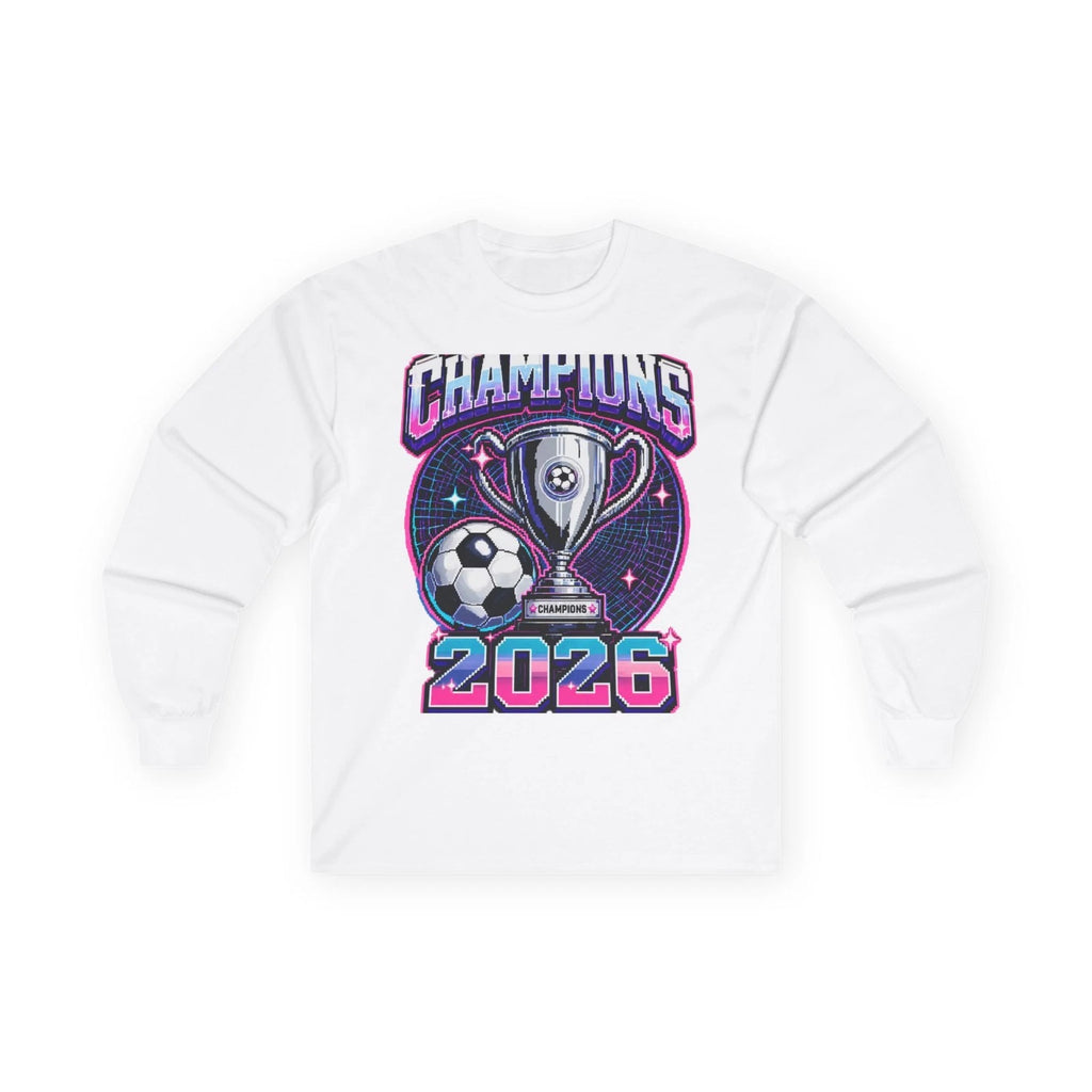 Champions 2026 Pixel Art Long Sleeve Tee Unisex Made in USA