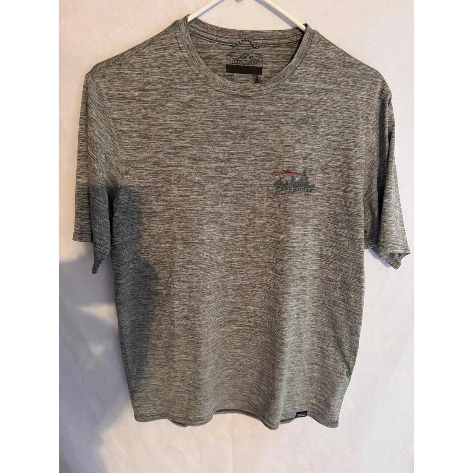 Patagonia Mens Capilene Cool Tee Save Our Home Planet Grey Size Small Unisex , , , Long Sleeve Tee