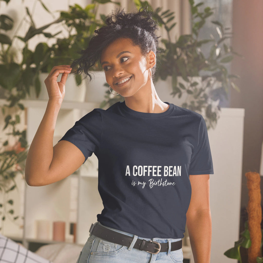 Coffee  Bean Short-Sleeve Unisex T-Shirt Women Men Black, Navy