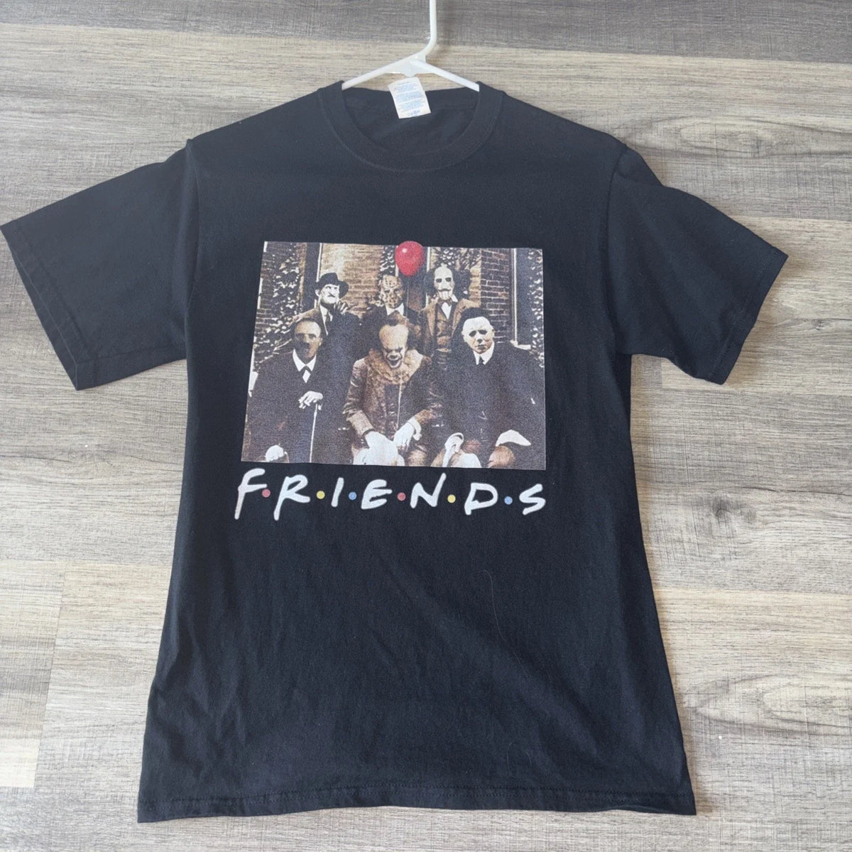 Horror Fan “friends” Port& Company Cotton Size Small Black Unisex Unisex , , , Long Sleeve Tee