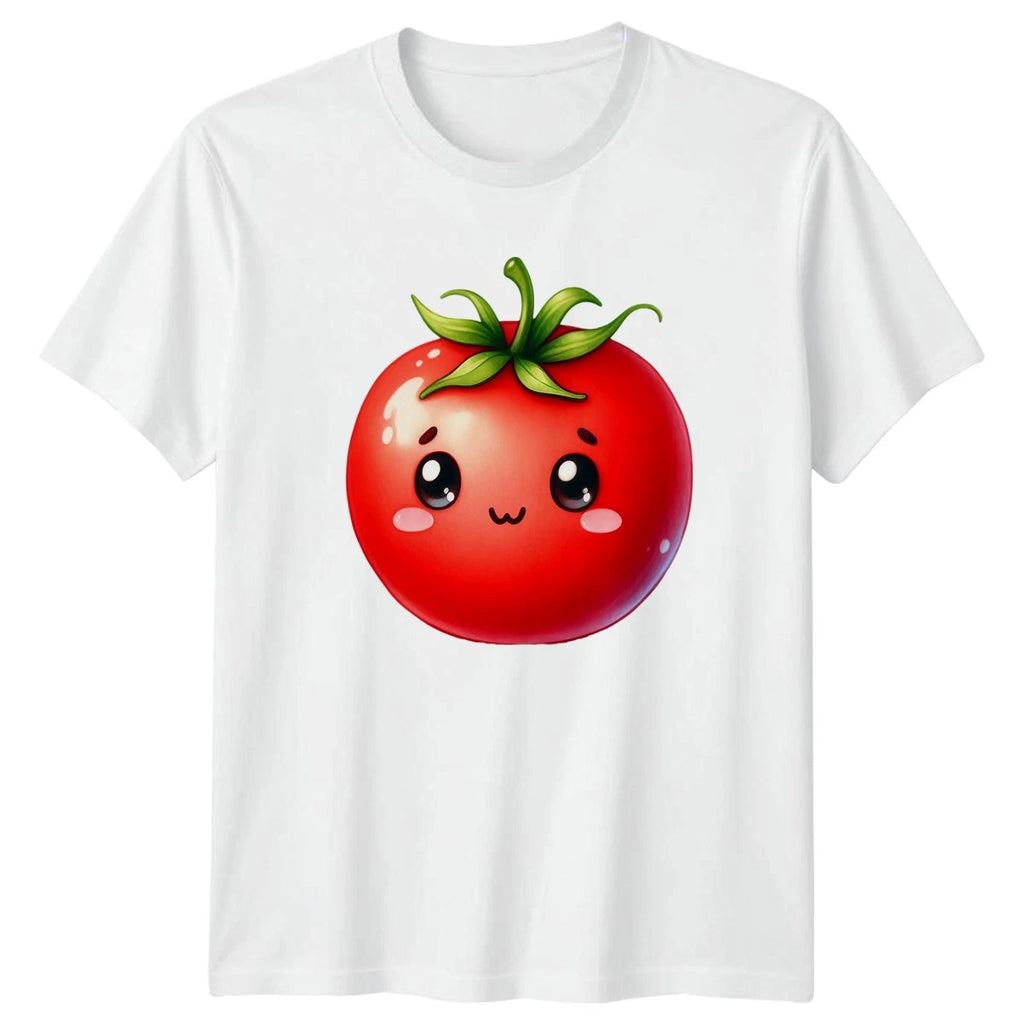 Sweet Adorable Kawaii Tomato Design T-Shirt Kawaii Tomato Vegetable Birthday