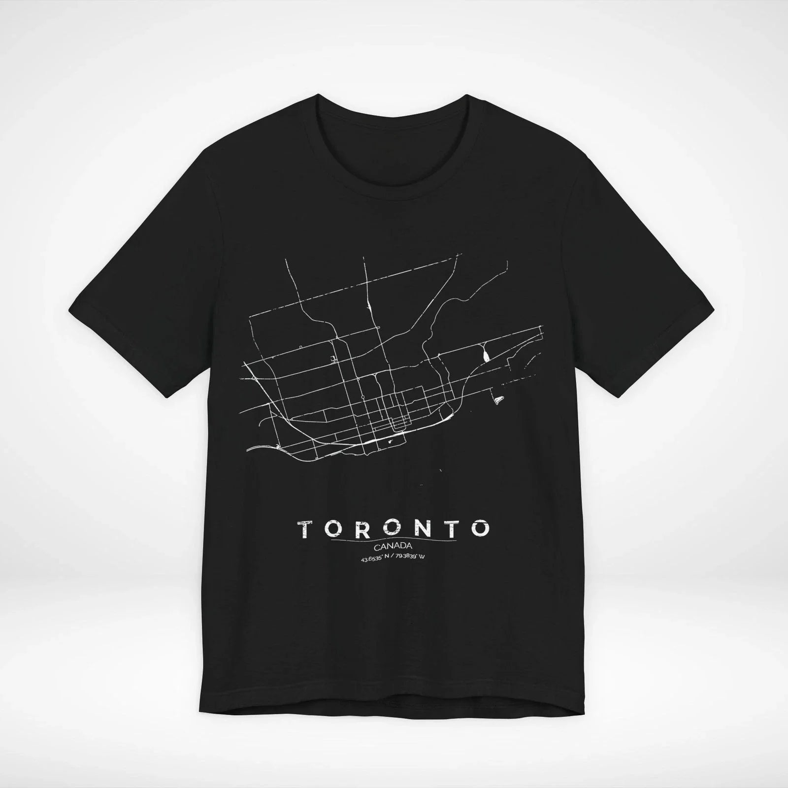 Toronto Canada Train Map Minimalist Rail Graphic Tee Streetwear Unisex , , , Long Sleeve Tee