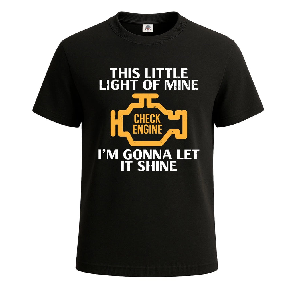 Check Engine Light Racer Drifter Racing Drift T-Shirt For Mens Novelty Tee Top