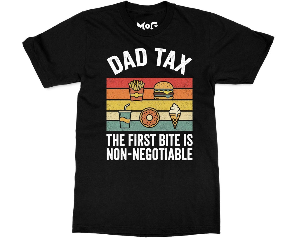 Foodie Dad Tax Cartoon T-shirt Funny Snack Stealing Shirt Father’s Day Gift Tee