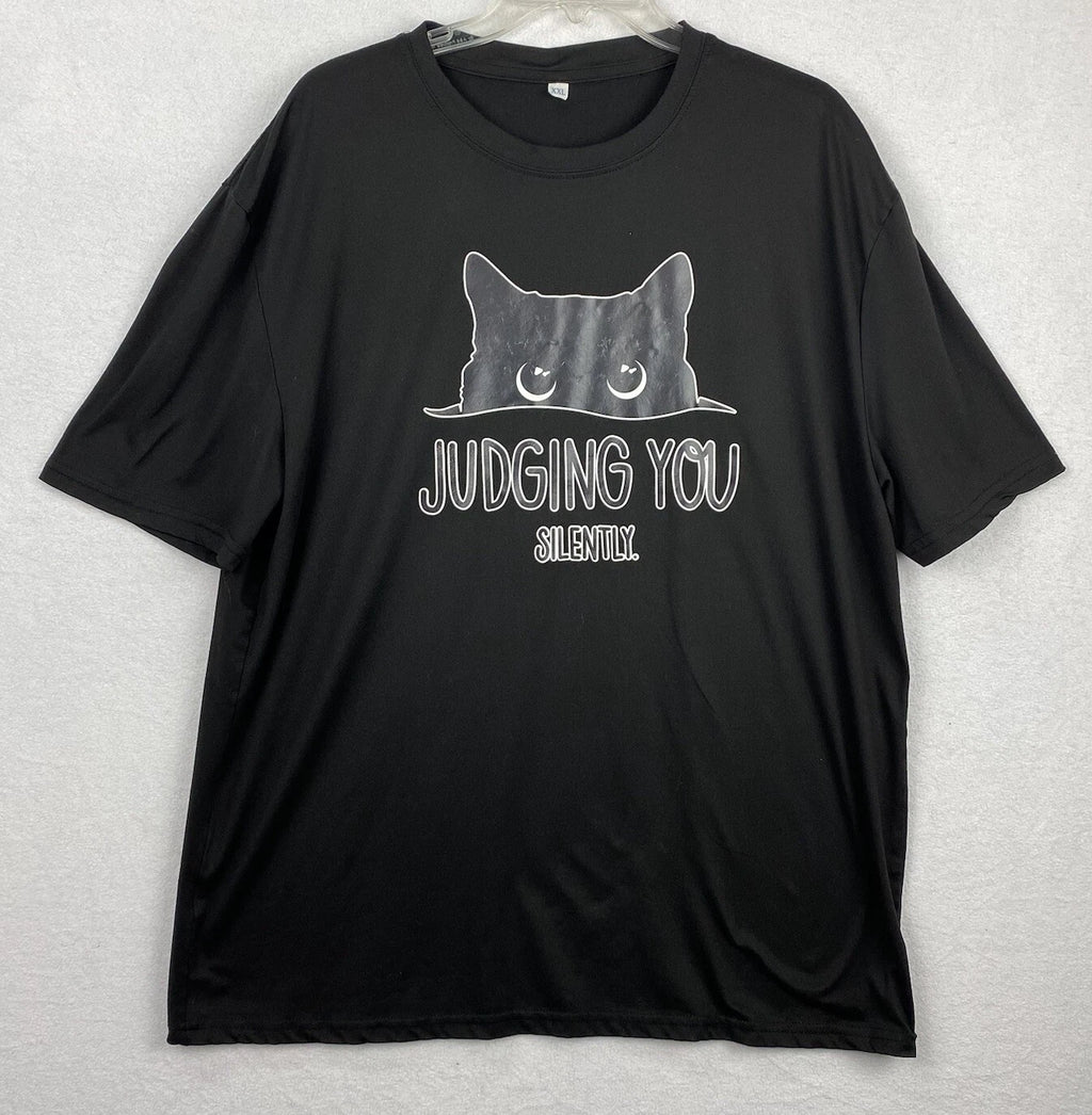 Judging You Silently T-Shirt XXL Black Poly/Spandex Funny Sarcastic READ