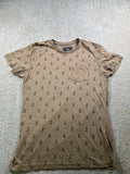 Creative Destriction Mens Size M Brown Buldog Pocket Graphic Tshirt Unisex , , , Long Sleeve Tee