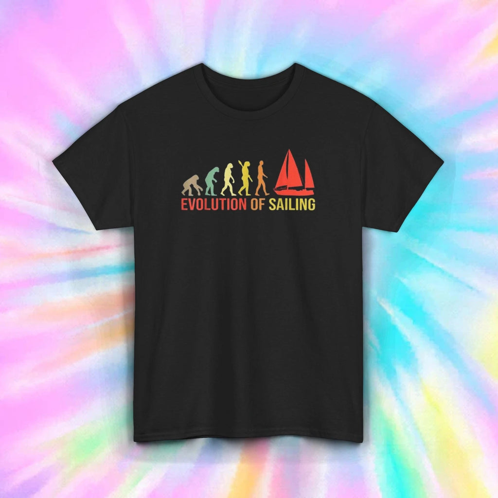 Evolution of Sailing Funny Boating Sailboat Lover Graphic T-Shirt S-5XL