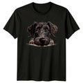 Cute Dog Peekaboo Schnauzer Portrait Style Unisex , , , Long Sleeve Tee