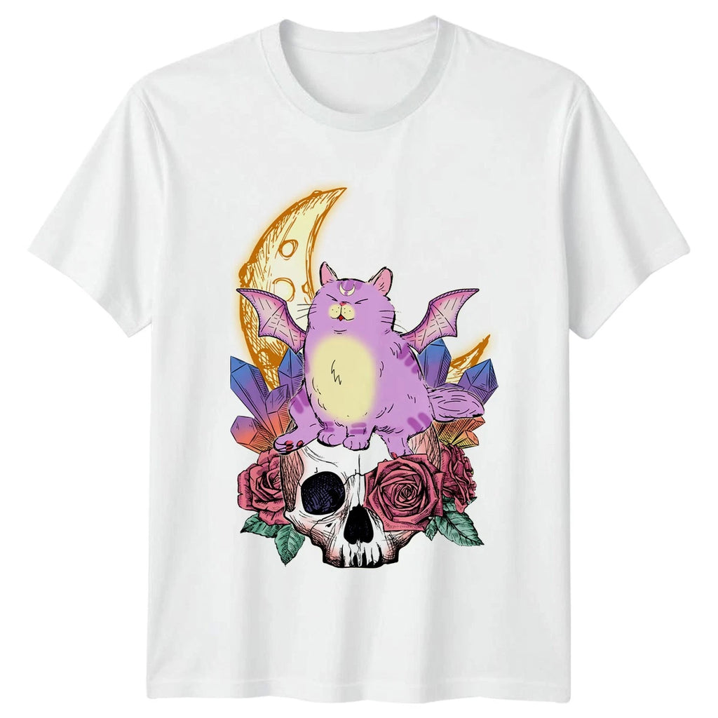Kawaii Pastel Goth Cat Skull T-Shirt Pastel Goth Alternative Fashion Birthday