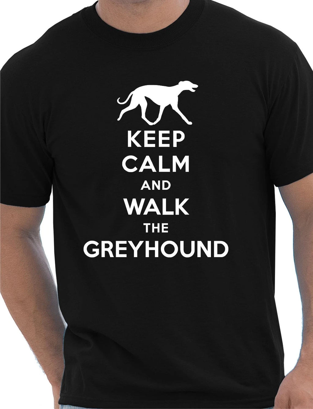 Keep Calm Walk Greyhound Dog Lovers Gift Mens T-Shirt Size S-XXL