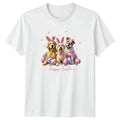 Happy Easter Womens Cute Bunny Dogs Dog Lover Easter Gift For Her Unisex , , , Long Sleeve Tee