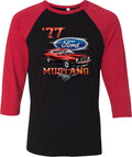 Buy Cool Shirts Ford 1977 Mustang Raglan Unisex , , , Long Sleeve Tee