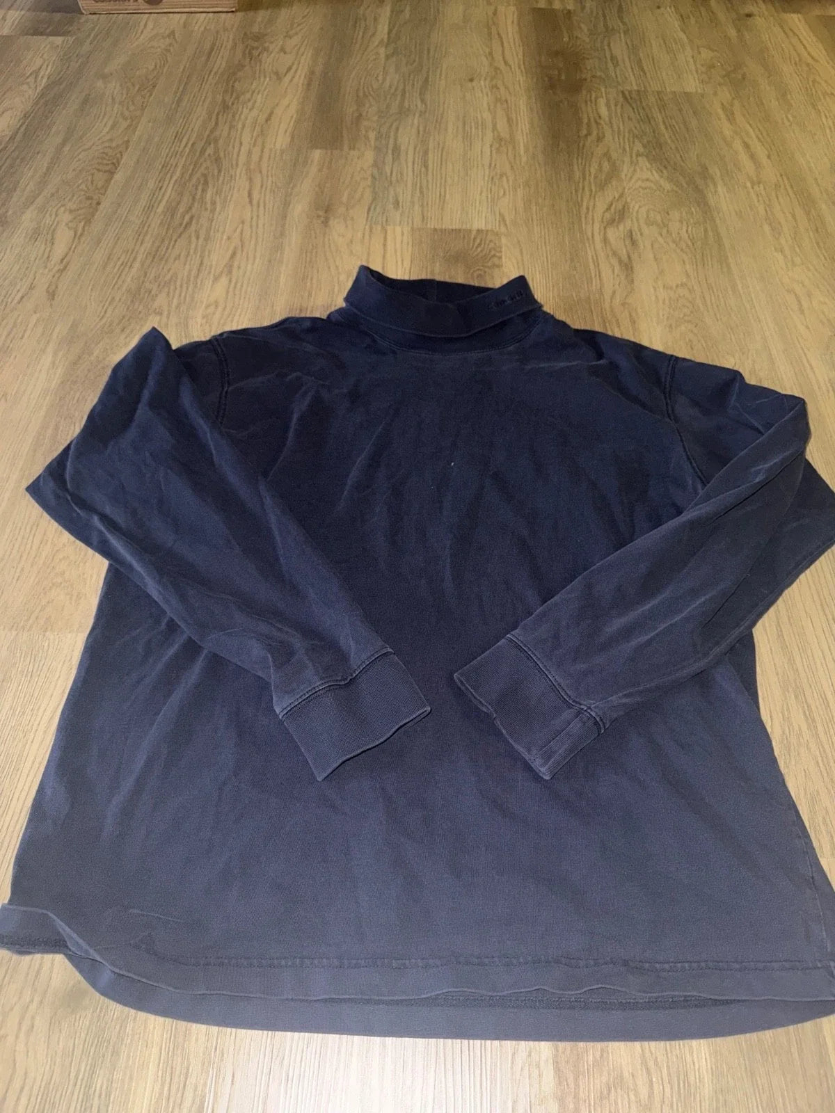 Vintage Carhartt Mock Neck Long Sleeve Tee 90s Workwear Streetwear Minimalist Unisex , , , Long Sleeve Tee