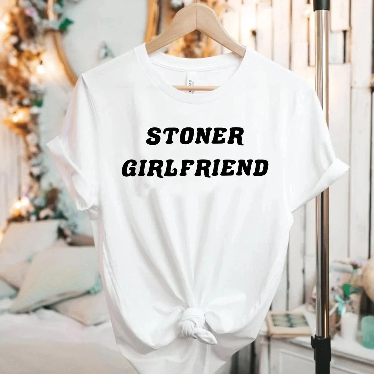 Stoner Girlfriend T shirt | aesthetic | y2k | 2000s | slogan Unisex , , , Long Sleeve Tee