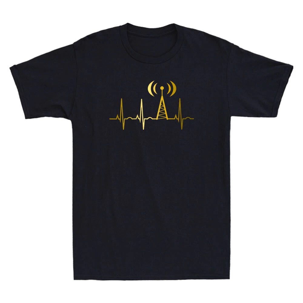 Dad Ham Radio Operator Funny Golden Printed Novelty Men's Short Sleeve T-Shirt