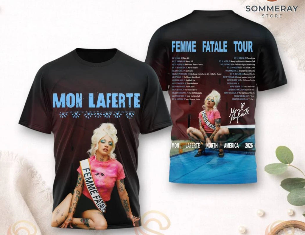 Mon Laferte Femme Fatale Tour 2026 AOP T-Shirt