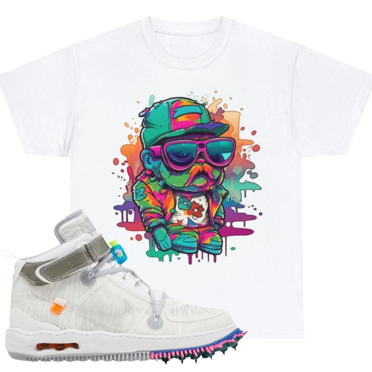 Shirt To Match White Unisex Tee Psychedelic Shirt Gift For Him Unisex , , , Long Sleeve Tee