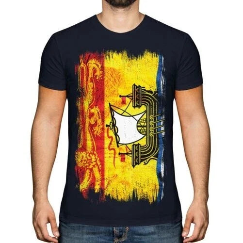 NEW BRUNSWICK GRUNGE FLAG MENS TEE TOP GIFT SHIRT CLOTHING JERSEY Unisex , , , Long Sleeve Tee