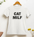 Cat Milf | 90s | 2000s | aesthetics | funny | cat mom | y2k Unisex , , , Long Sleeve Tee