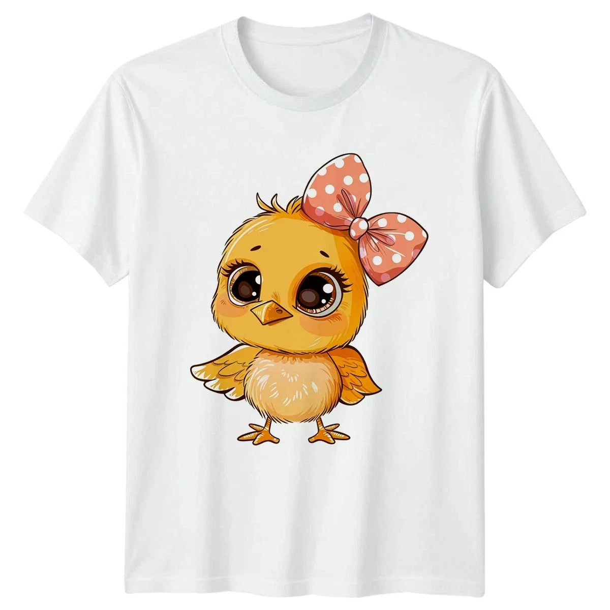 Cute Chicken Chick Bow Print Womens Baby Chick Farm Animal Birthday Unisex , , , Long Sleeve Tee