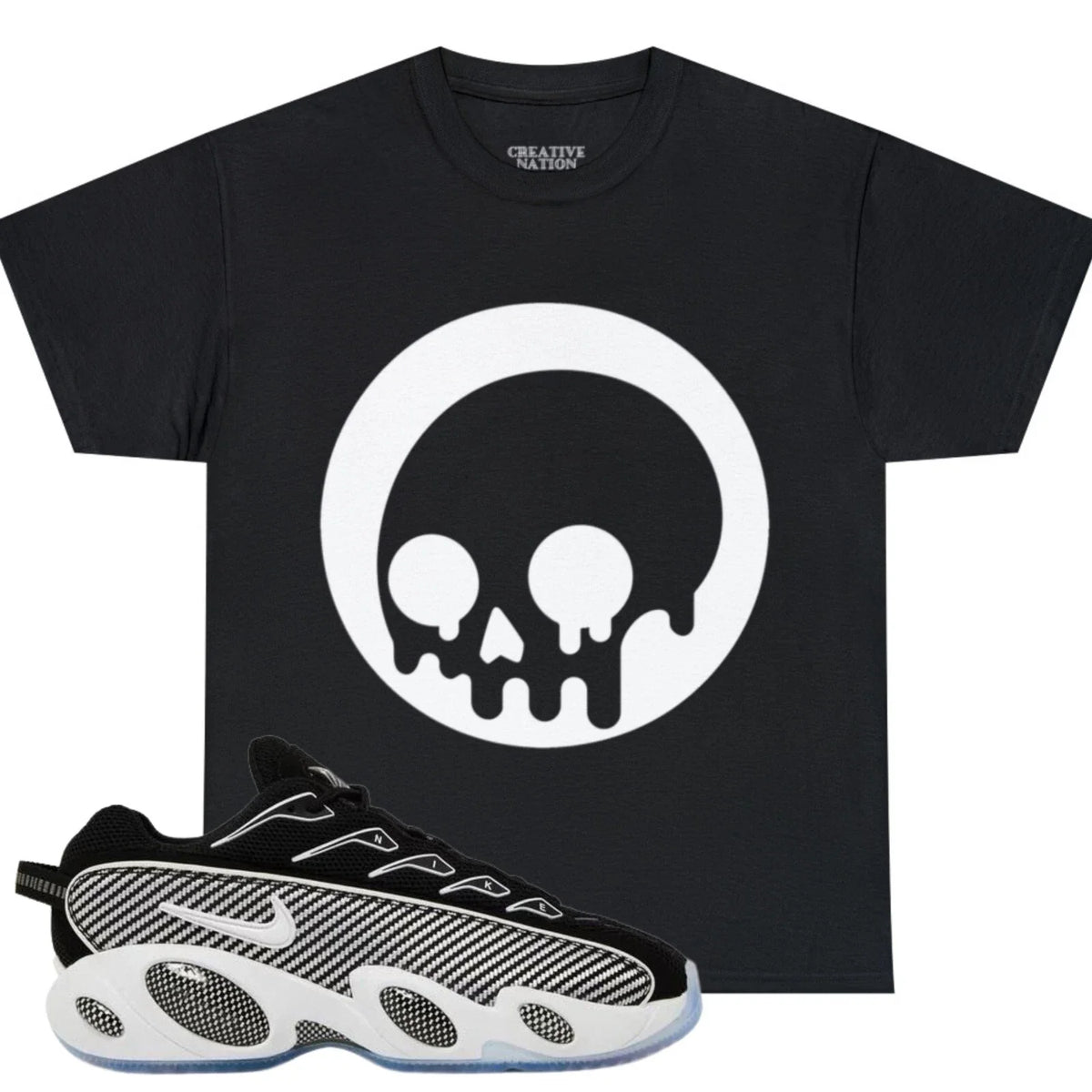 Shirt To Match Black White Unisex Tee Skull Shirt Dad Gift For Him Unisex , , , Long Sleeve Tee