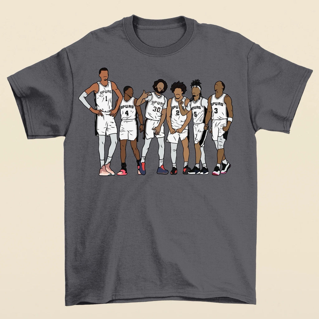 Wemby, Fox, Julian, Harper, Castle & Keldon San Antonio Basketball T-Shirt