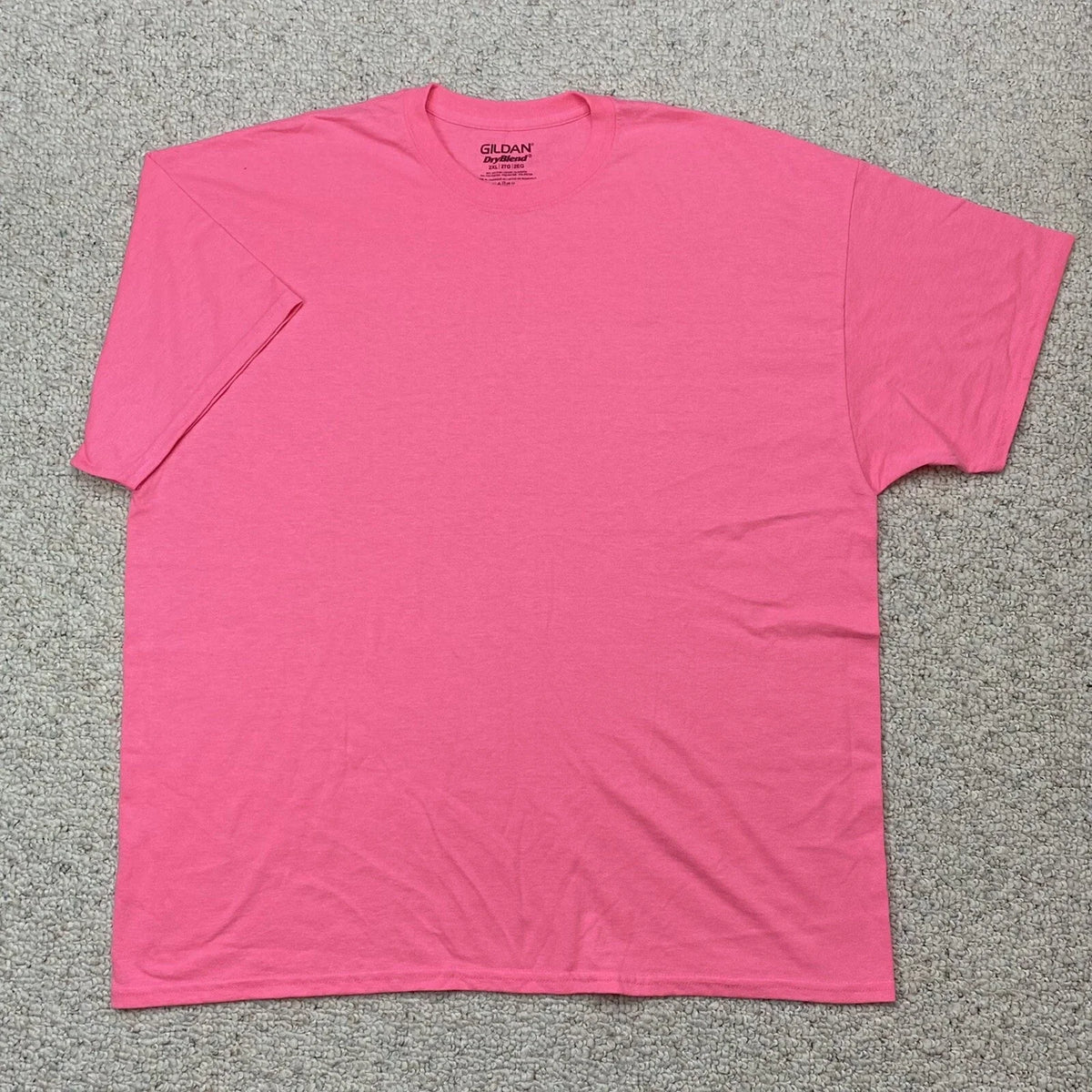 Gildan Dryblend Mens T Shirt sz 2XL Pink Classic Fit Minimalist Normcore Basic Unisex , , , Long Sleeve Tee