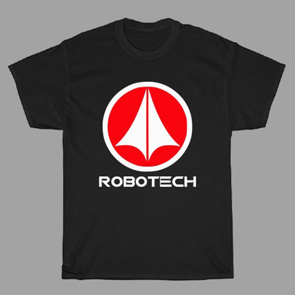 Robotech Anime Cartoon Men's Black Size S to 5XL