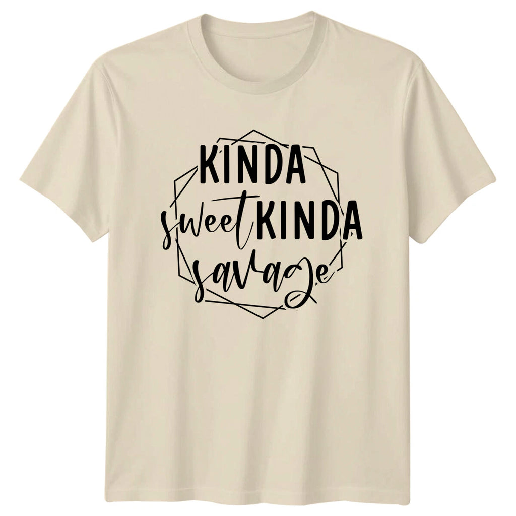 Kinda Sweet Kinda Savage Sarcastic Graphic Funny Adult T-Shirt