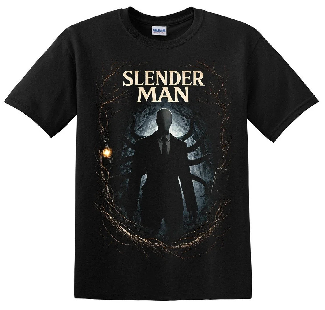 SlenderMan T Shirt - Slender Man Creepypasta Horror Goth Grunge Anime Unisex , , , Long Sleeve Tee