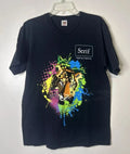 Mens Tshirt T Shirt L SERIF Inspiring Creativity Tiger Lion Splash Paint Art Unisex , , , Long Sleeve Tee