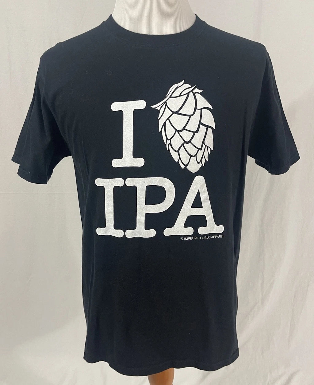 I LOVE IPA - Beer Theme - Black Cotton T-Shirt by Anvil - Men's Large