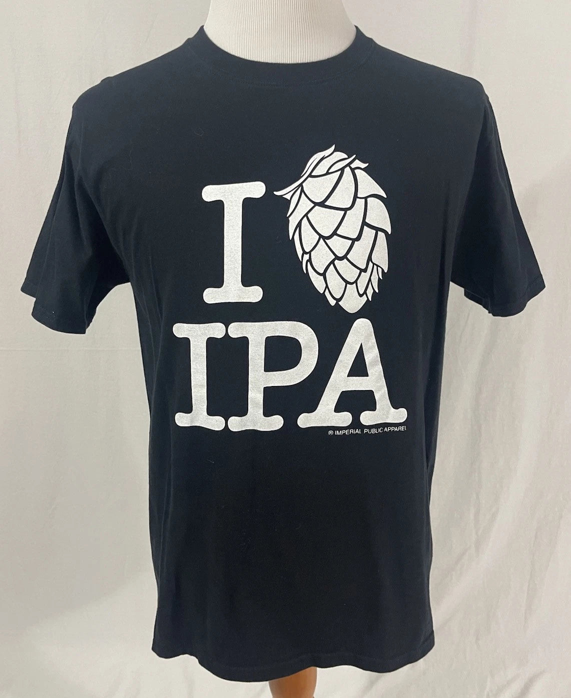 I LOVE IPA - Beer Theme - Black Cotton T-Shirt by Anvil - Men's Large