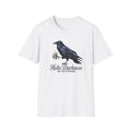Raven Coffee Unisex T-Shirt, Bird Lover Tee, Gothic Graphic Shirt, Halloween