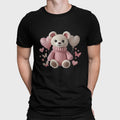 Cute Teddy Bear Shirt Pink Hearts Kawaii Bear Graphic Unisex Tee