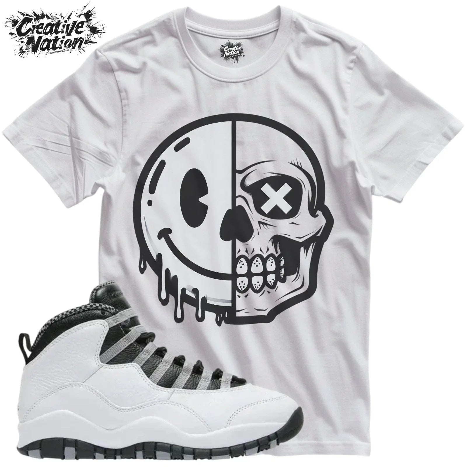 Shirt To Match 10 Steel Unisex Tee Sneaker Shirt Skull Shirt For Sneaker Tee Unisex , , , Long Sleeve Tee