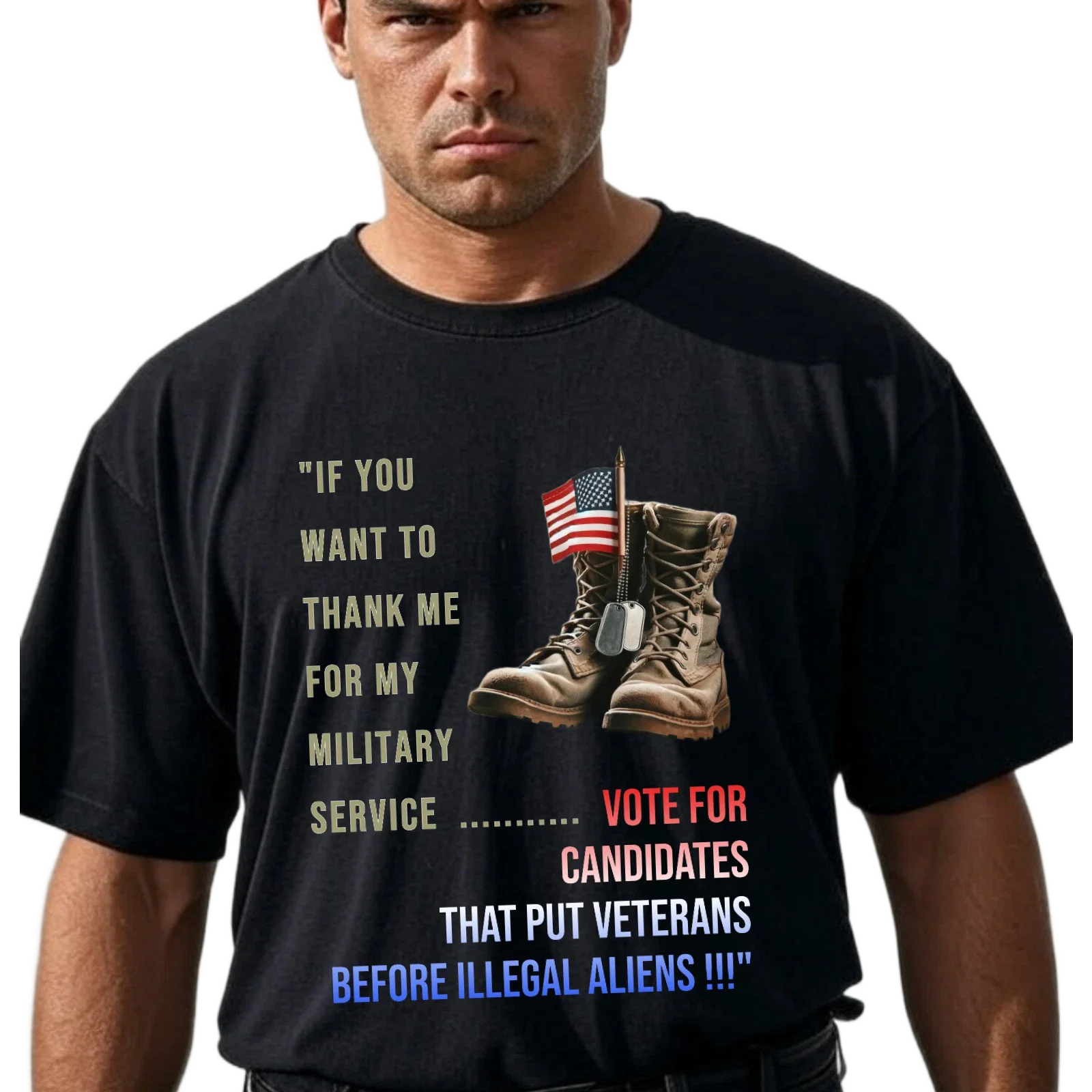 Patriotic Veteran , Military Service Appreciation Tee, Political Voting Unisex , , , Long Sleeve Tee