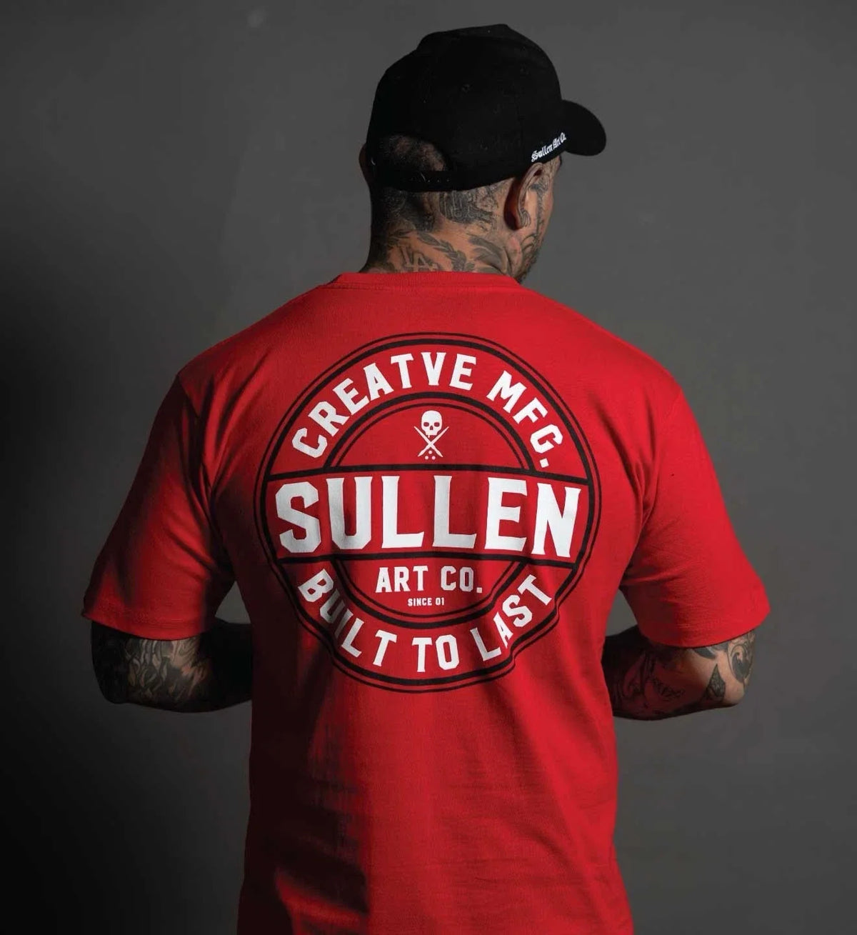 SULLEN CLOTHING CREATIVE CORP LOGO RED STANDARD (M) Unisex , , , Long Sleeve Tee