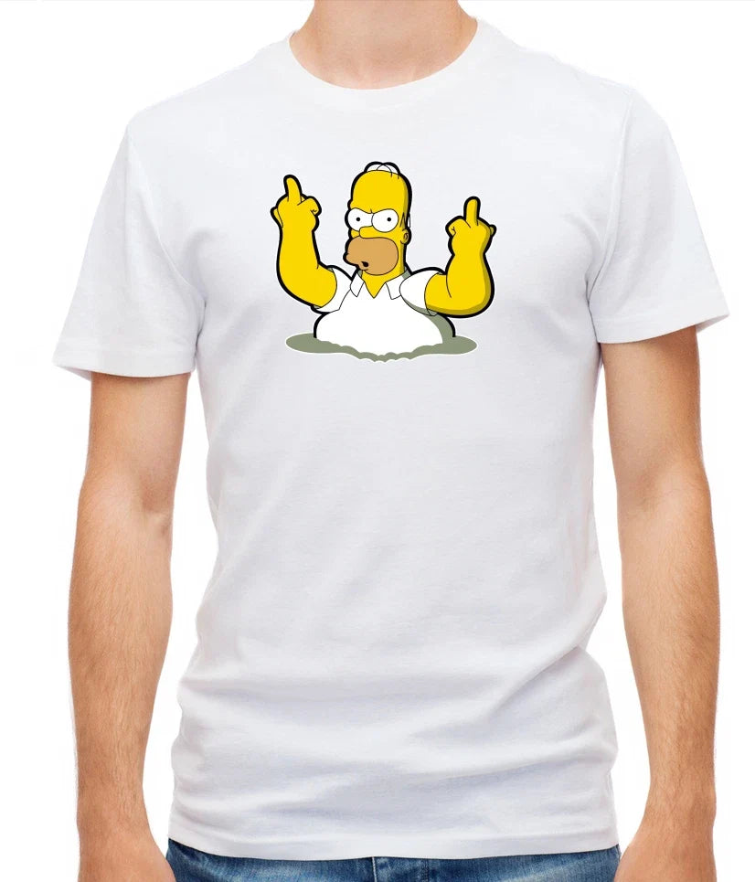 Simpsons characters Homer Simpson Short Sleeve T- Shirt Men G086 Unisex , , , Long Sleeve Tee