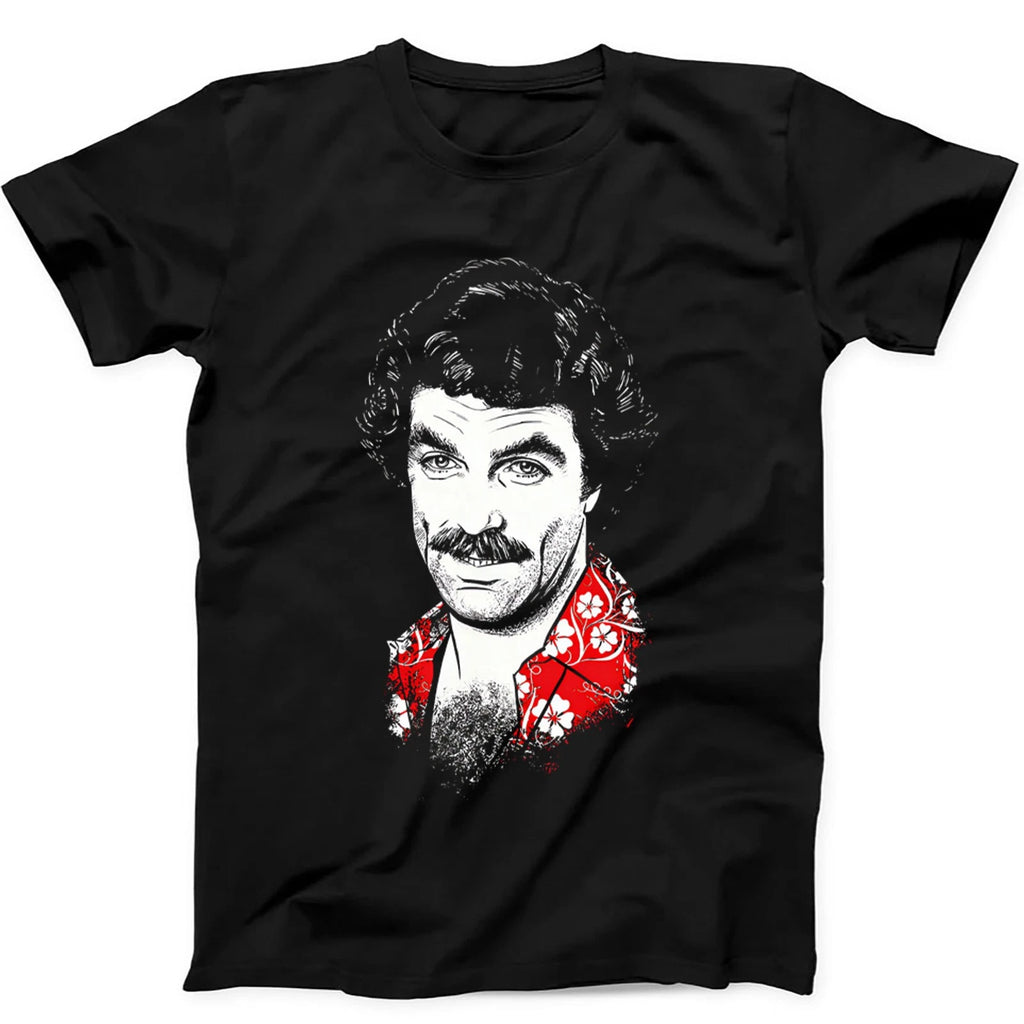 Thomas Magnum PI Tom Selleck Higgins Island T Shirt   581