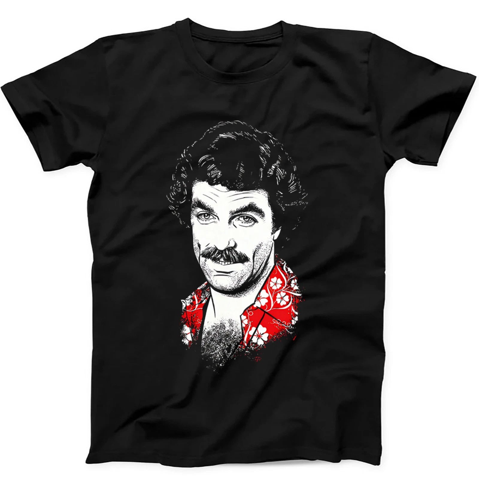 Thomas Magnum PI Tom Selleck Higgins Island T Shirt   581