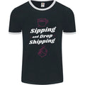 Sipping and Dropshipping Funny Coffee Work Mens Ringer T-Shirt FotL