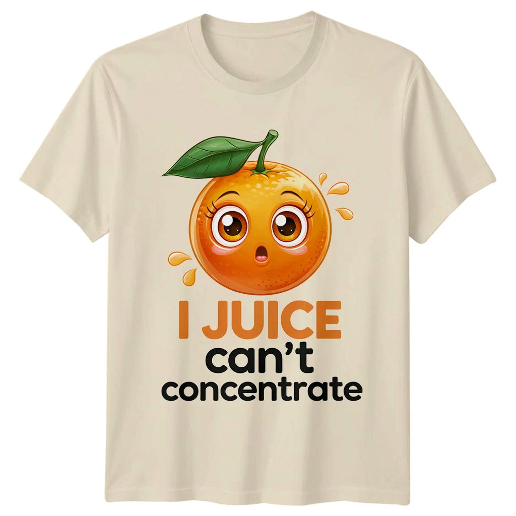 I Juice Cant Concentrate T-Shirt Kawaii Orange Humor