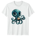 Cute Octopus Holding Seashell Marine Life 2026 Gift For Him And Her Unisex , , , Long Sleeve Tee