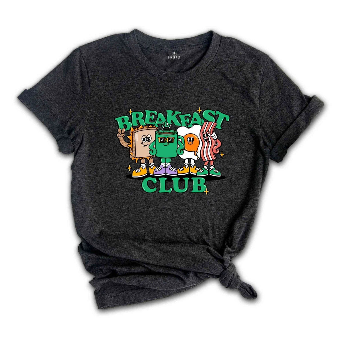 Aesthetic Breakfast Club Shirt, Pancake And Coffee Shirt, Vintage Breakfast Shir Unisex , , , Long Sleeve Tee