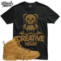 Shirt To Match 9 Boot Wheat Unisex Tee Sneaker Shirt Bear Shirt For Sneaker Tee Unisex , , , Long Sleeve Tee