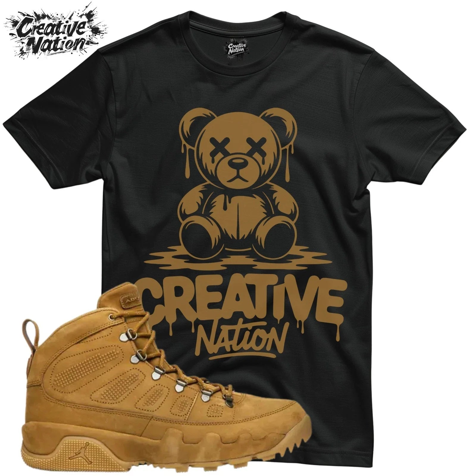 Shirt To Match 9 Boot Wheat Unisex Tee Sneaker Shirt Bear Shirt For Sneaker Tee Unisex , , , Long Sleeve Tee