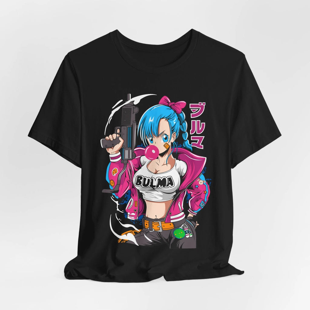Bulma Anime inspired Character Tee | Blue-Haired Manga Girl T-Shirt